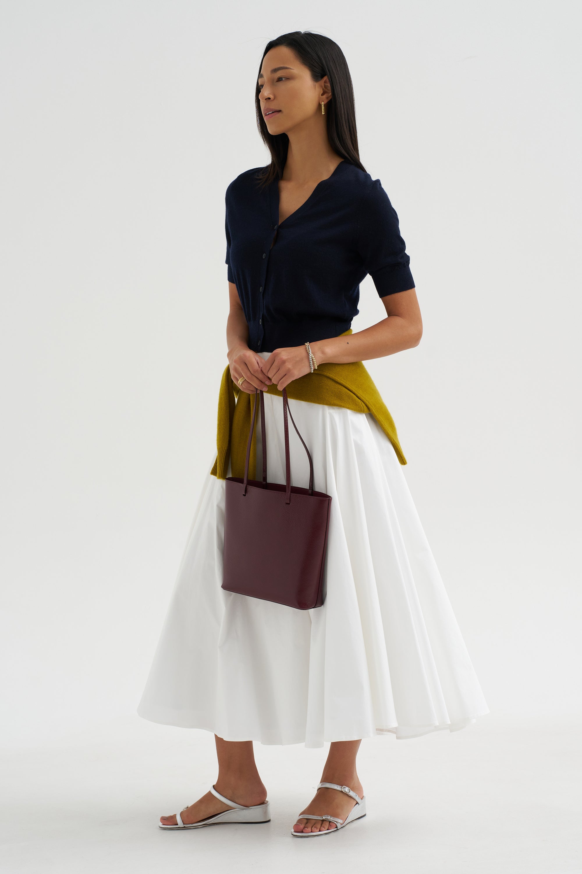 Cotton Voluminous Skirt, White