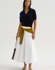 Cotton Voluminous Skirt, White