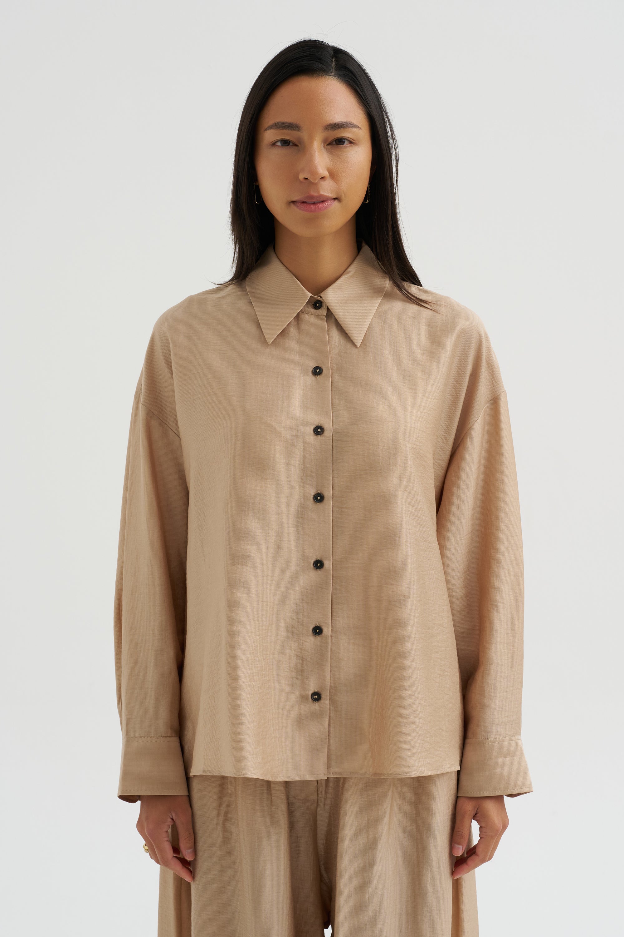 Oversized Shirt, Beige