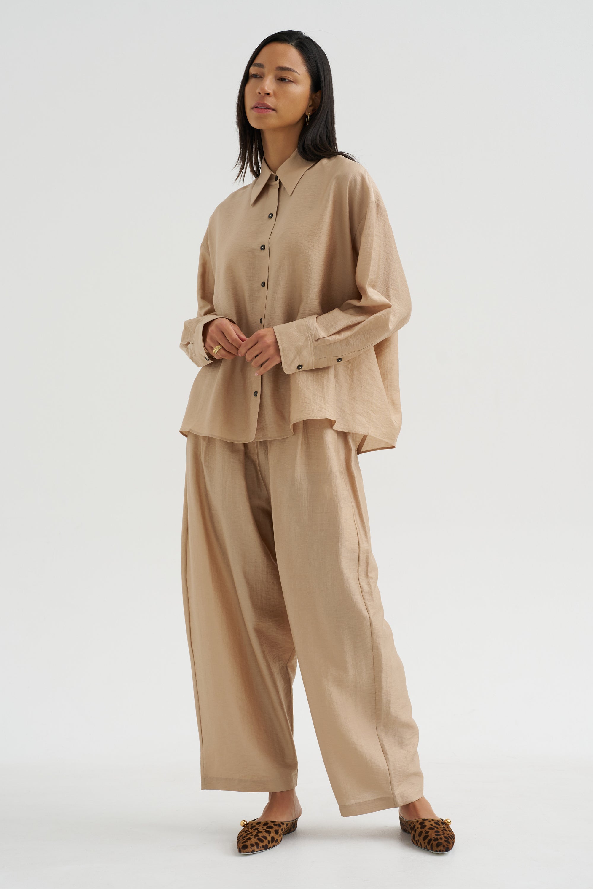 Oversized Shirt, Beige