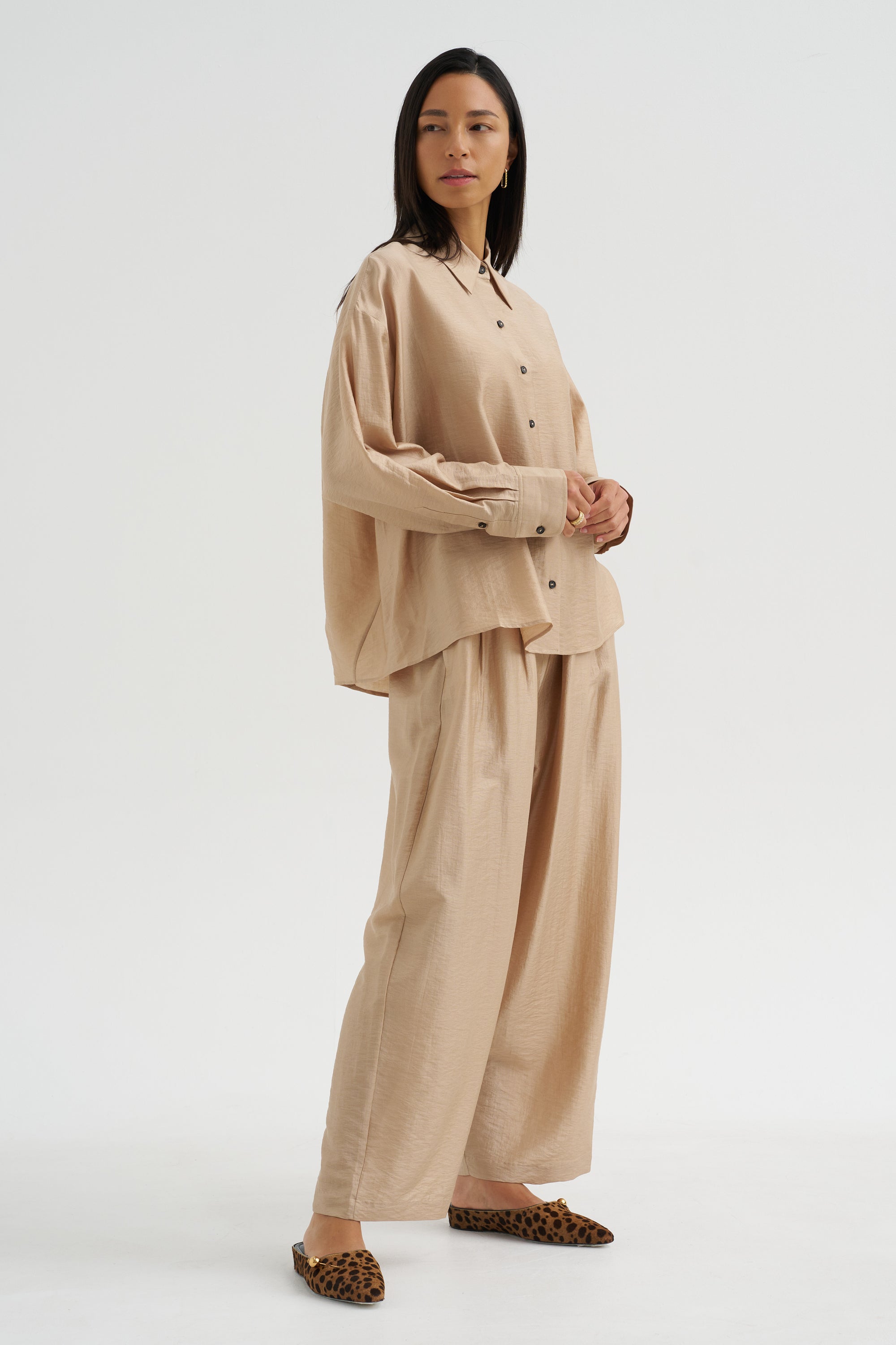 Oversized Shirt, Beige