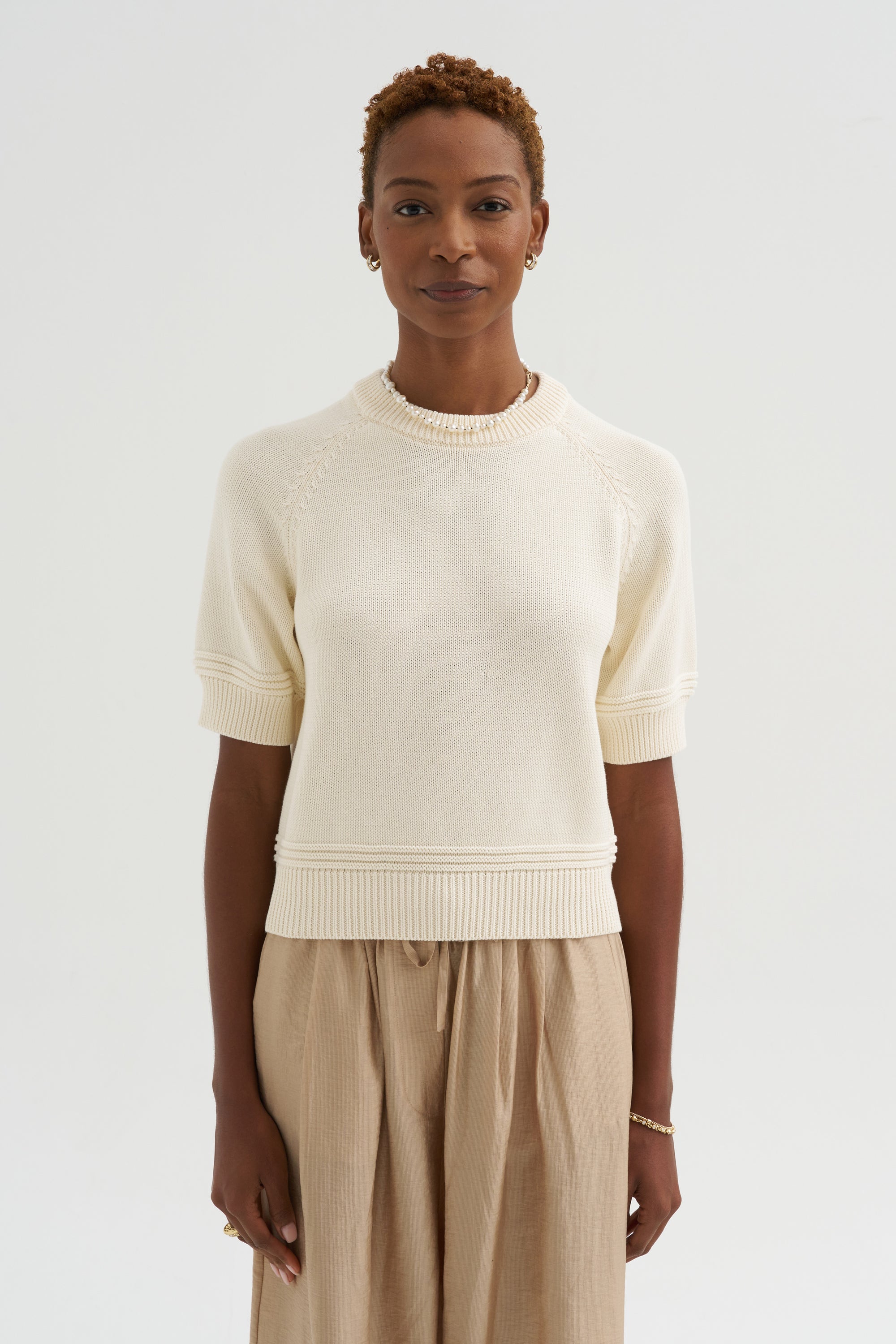 Daria Cotton Top, Off White