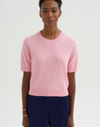 Greta Fine Cotton Stretch Top, Cameo