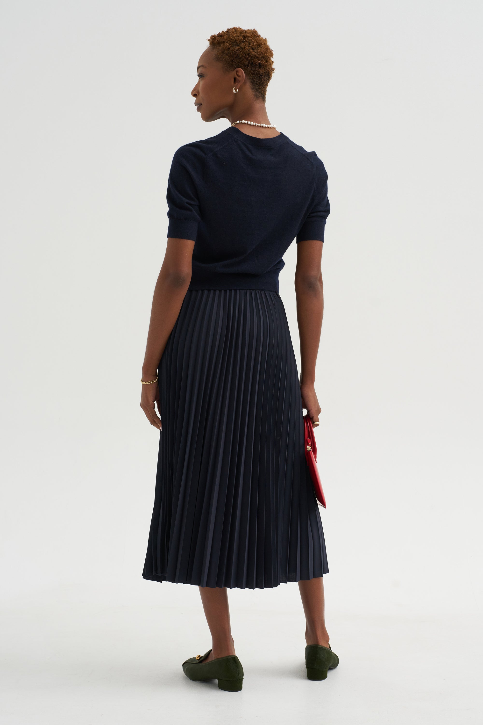 Bella Superfine Cashmere Cardigan, Navy