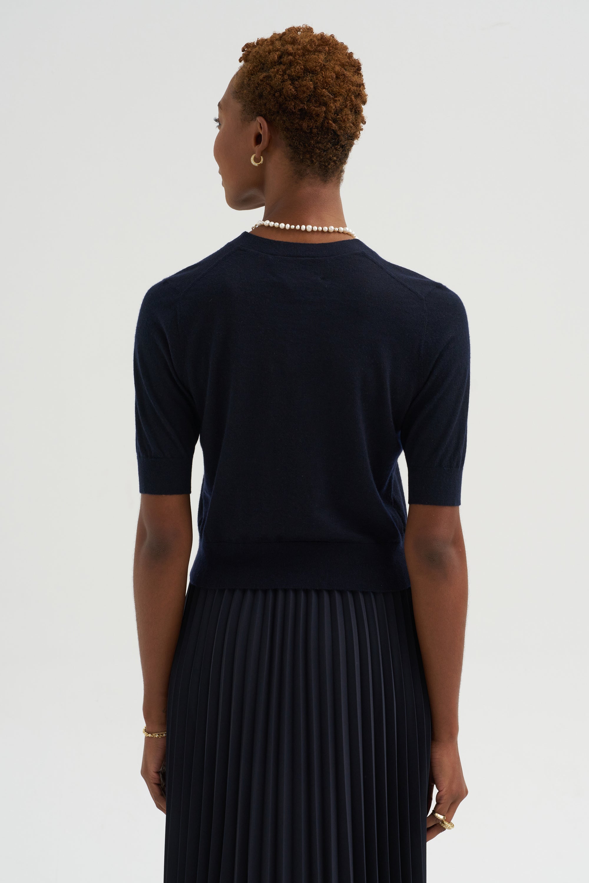 Bella Superfine Cashmere Cardigan, Navy