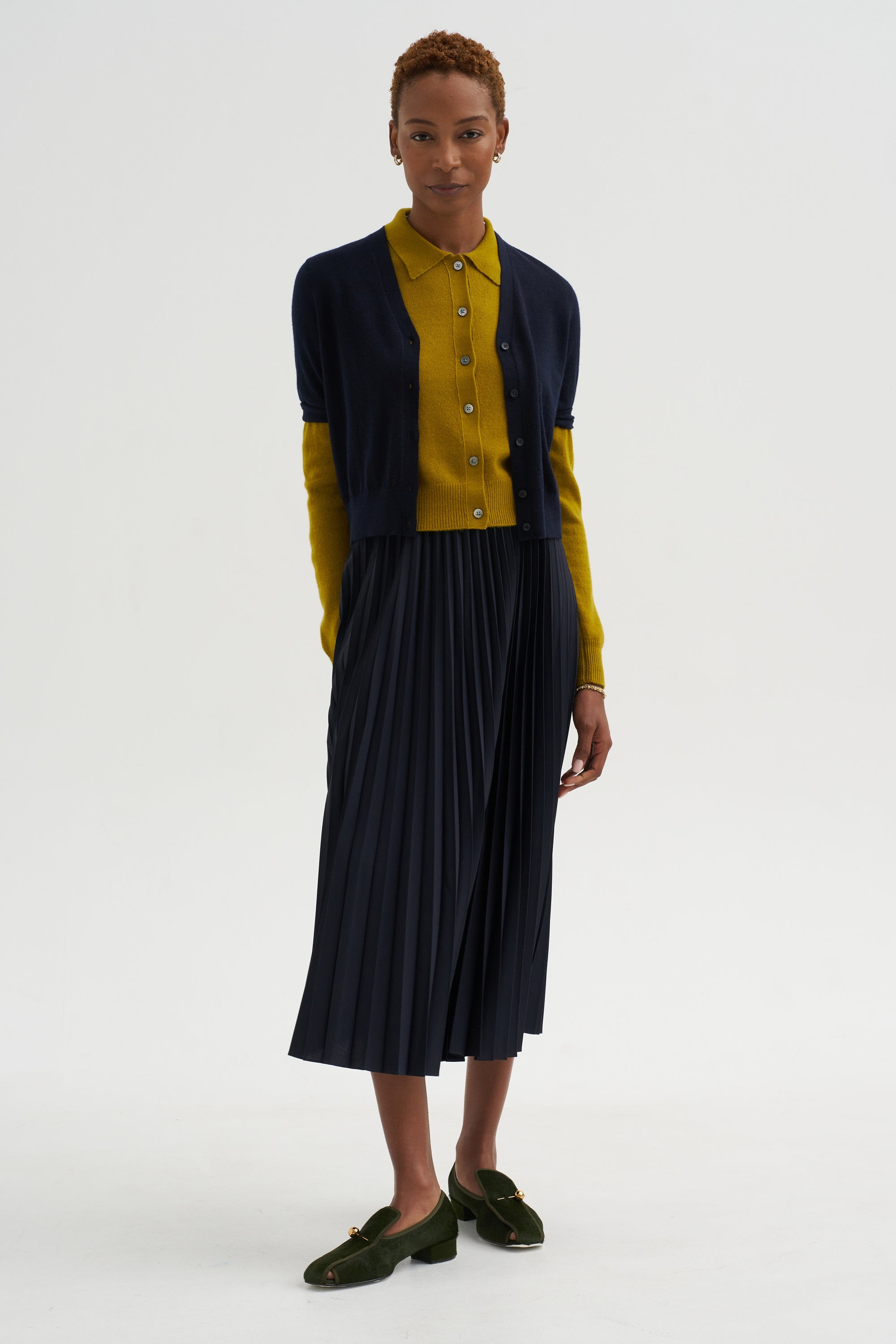 Bella Superfine Cashmere Cardigan, Navy