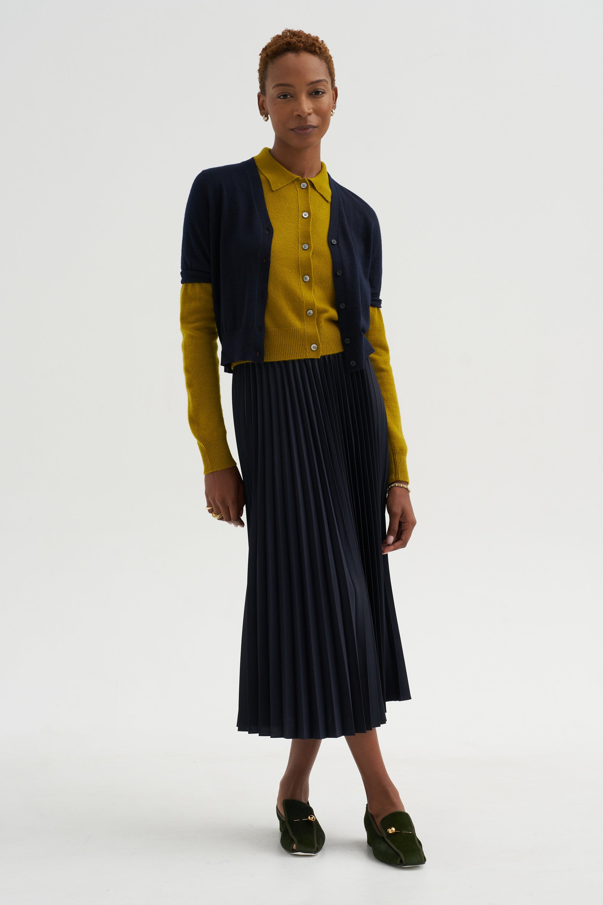 Bella Superfine Cashmere Cardigan, Navy