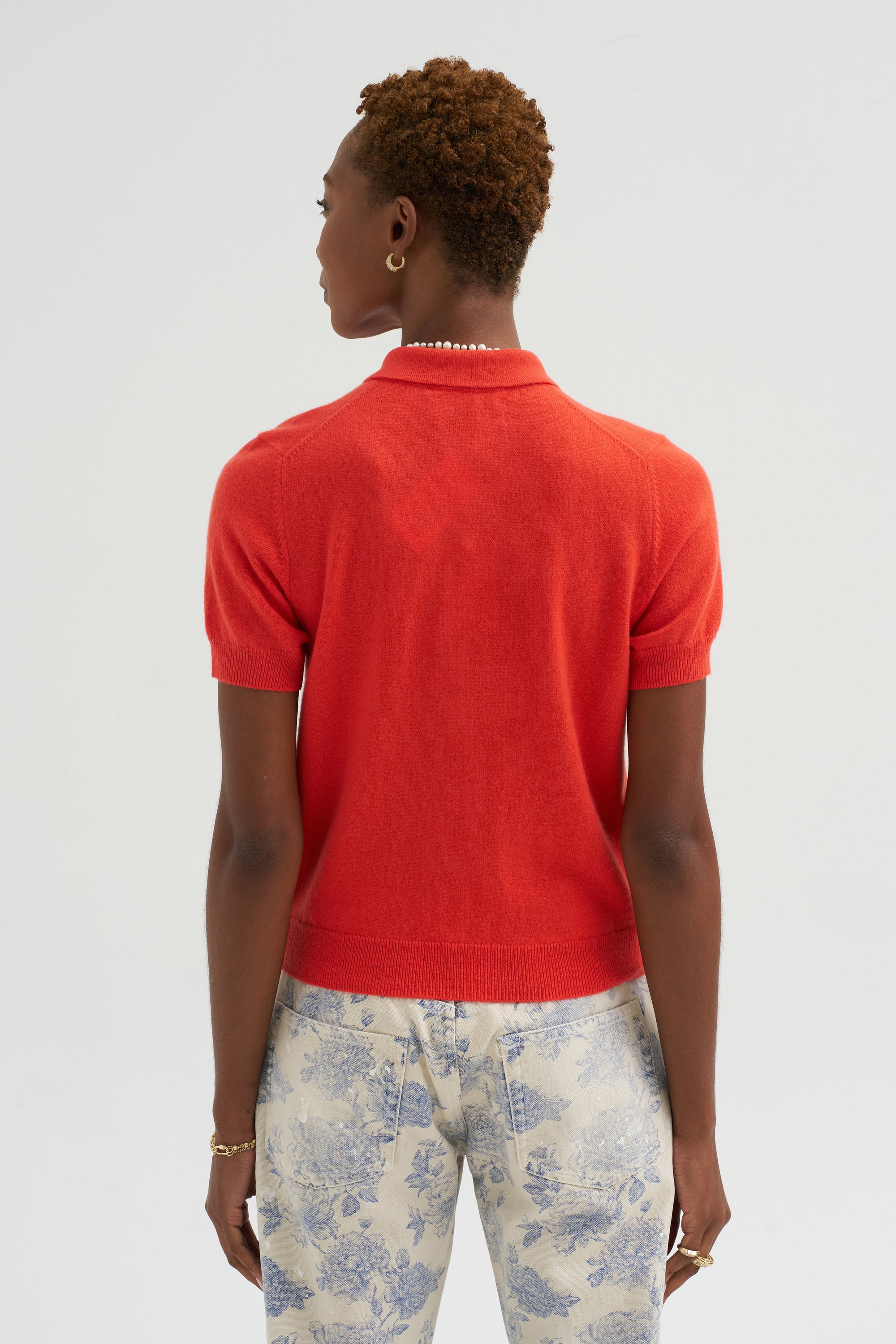 Leslie Cashmere Cardigan, Poppy
