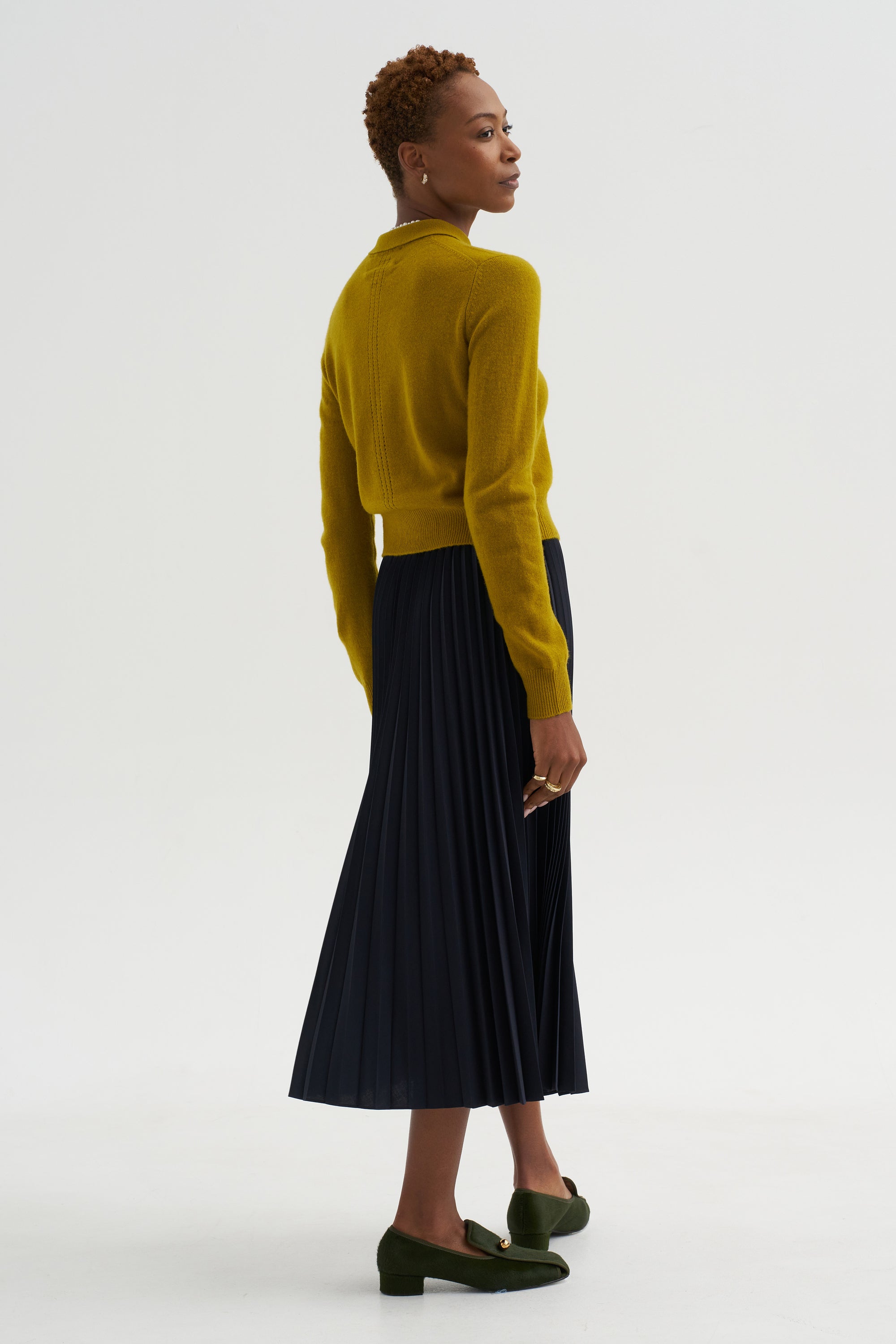 Wendy Cashmere Cardigan, Matcha