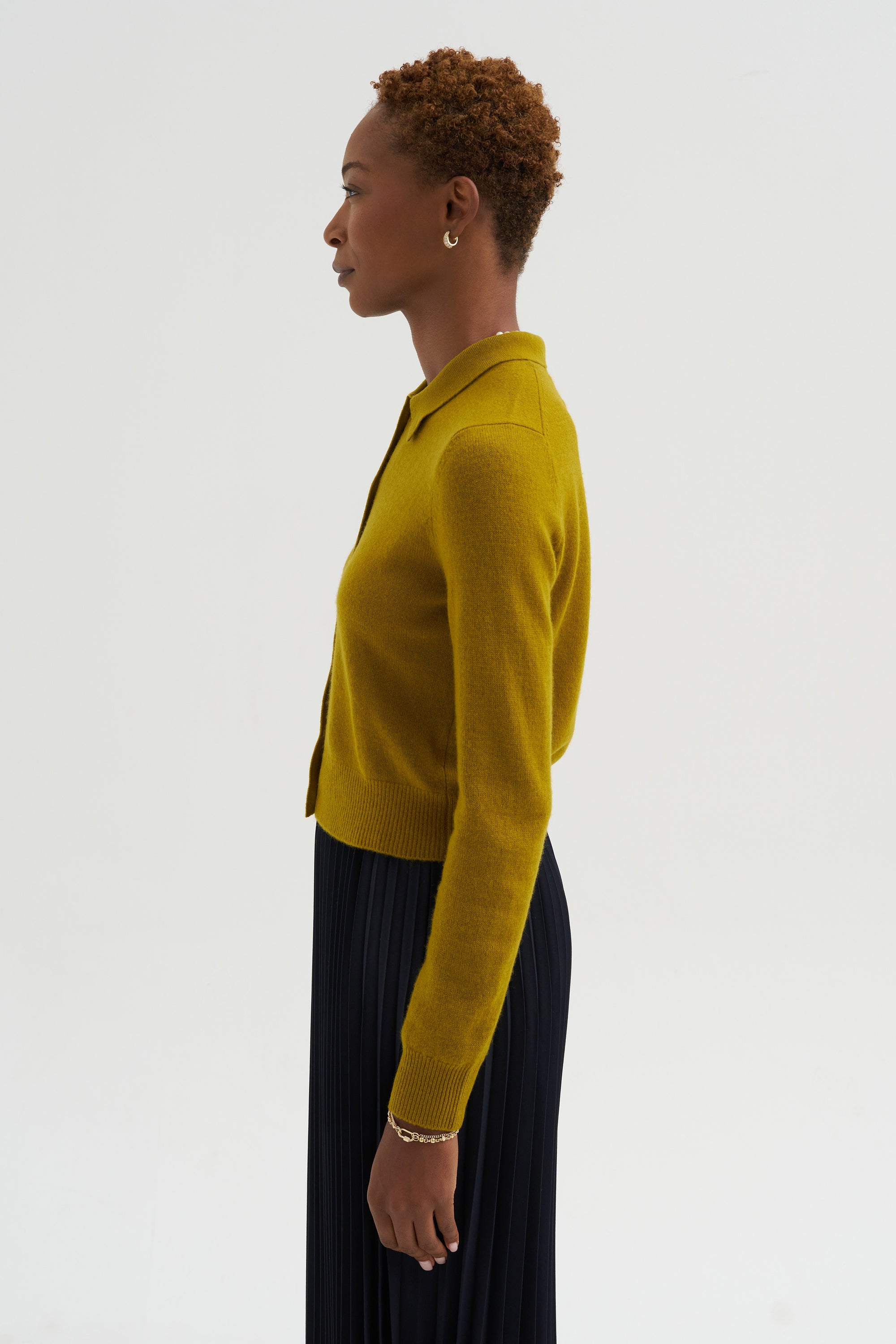 Wendy Cashmere Cardigan, Matcha
