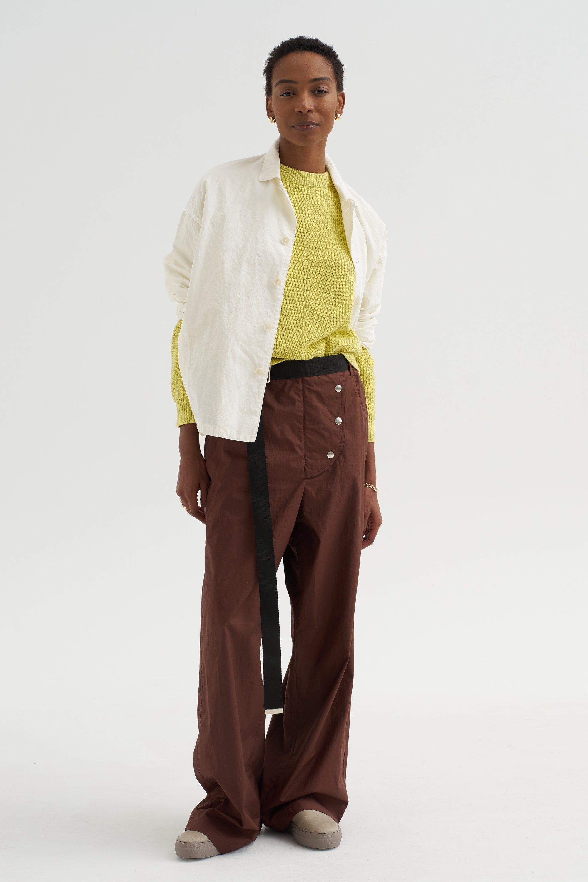 Chelsea - Solid Cotton Sweater, Citron