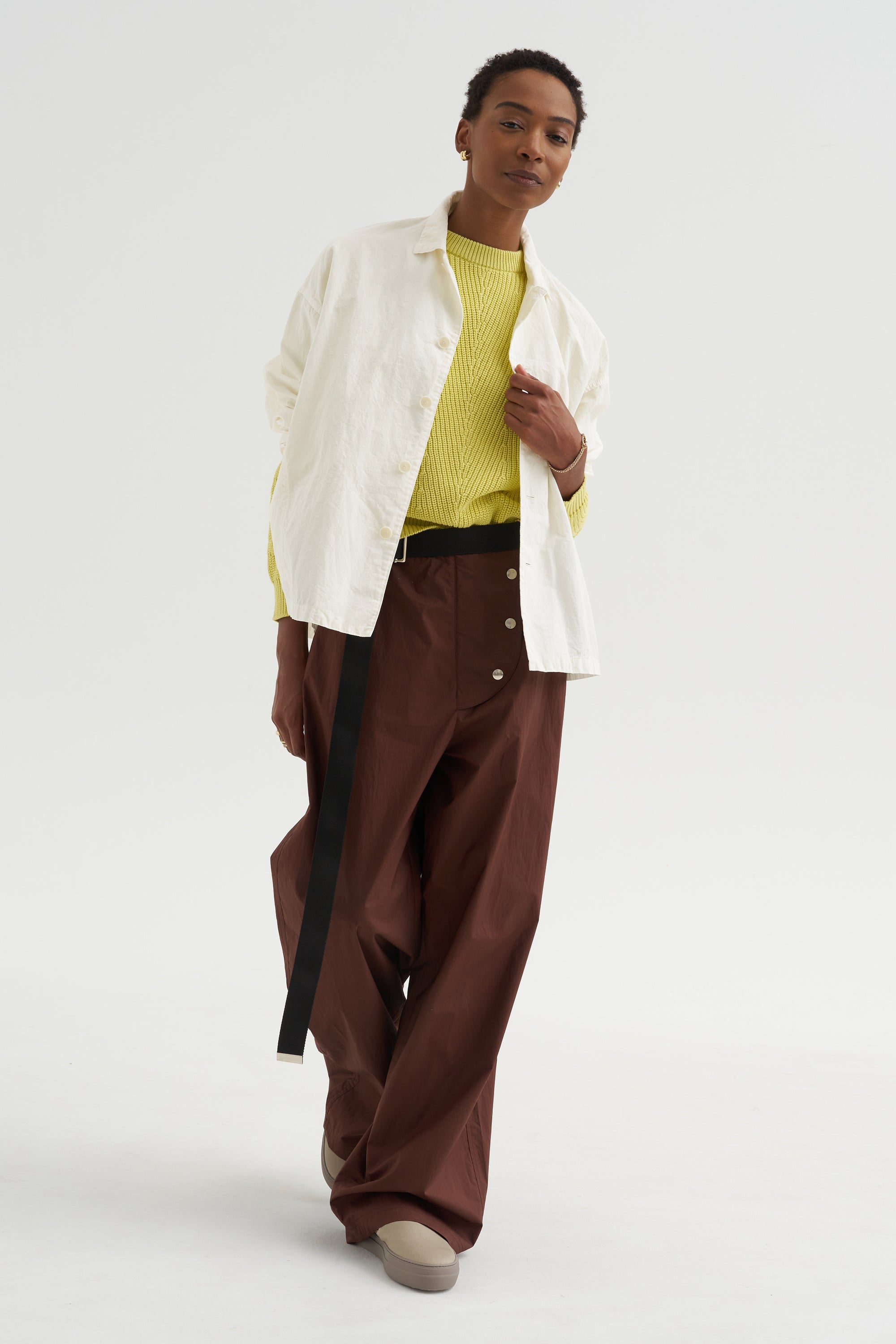 Chelsea - Solid Cotton Sweater, Citron