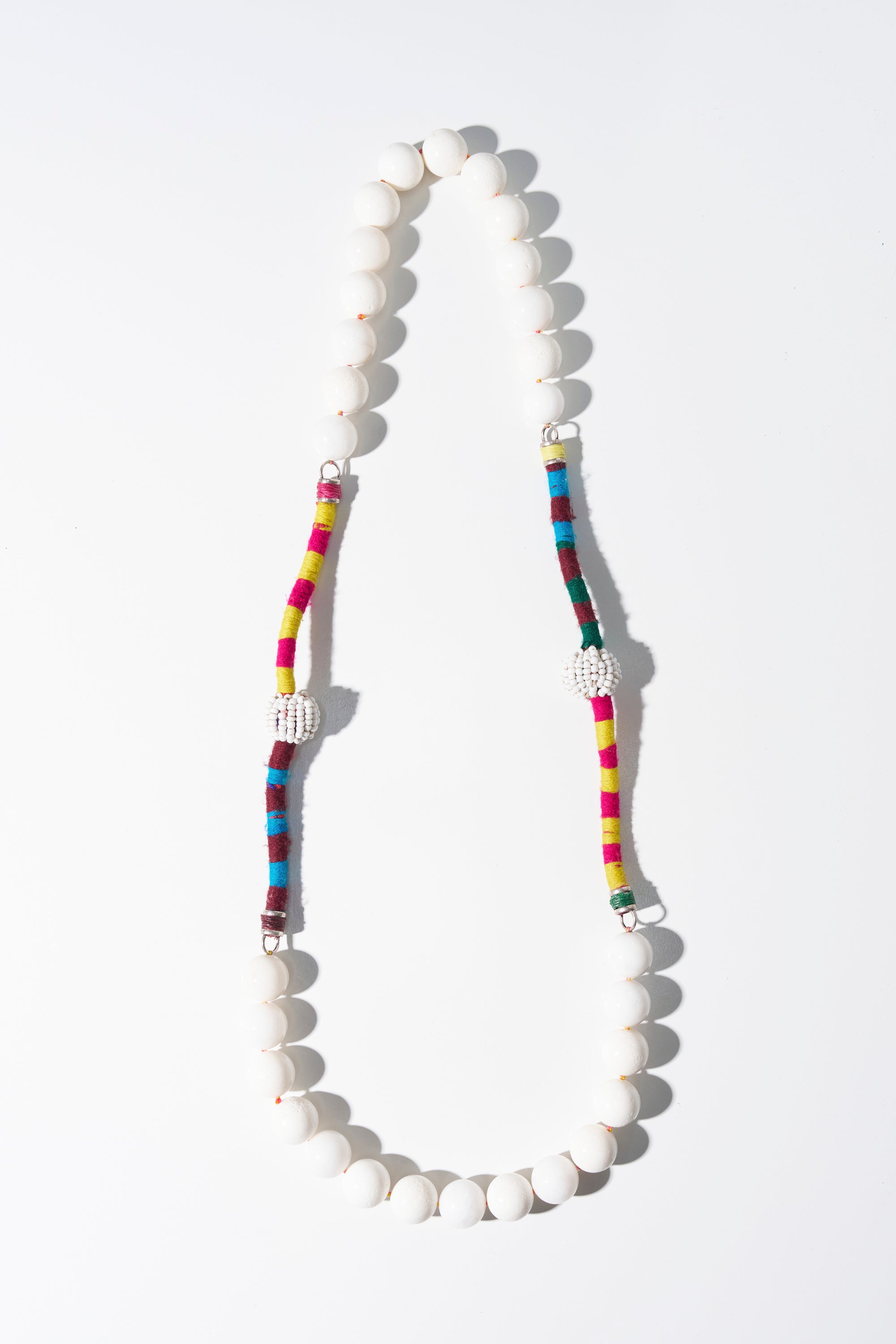 Afghan Woven Section, White Coral