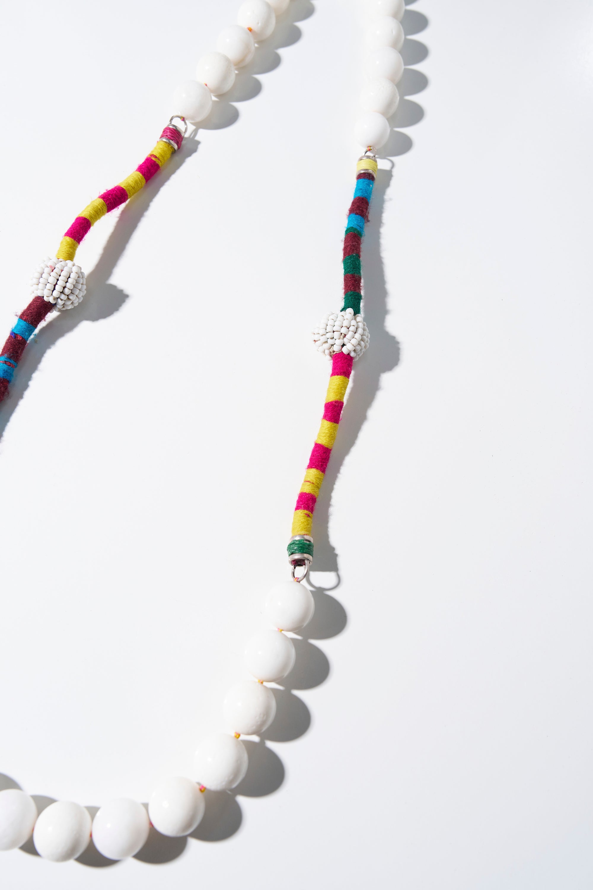 Afghan Woven Section, White Coral
