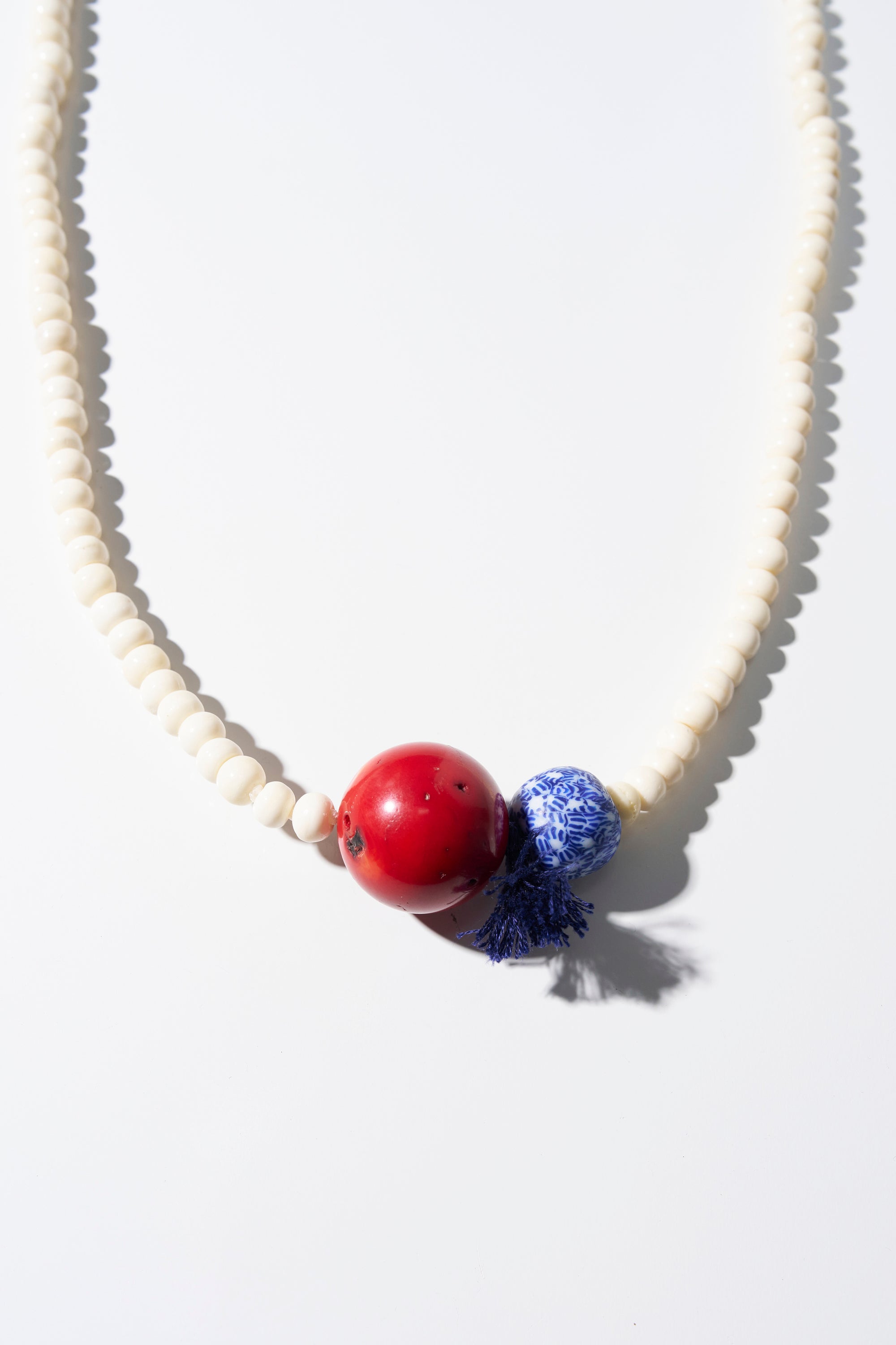 Bone + Coral, White