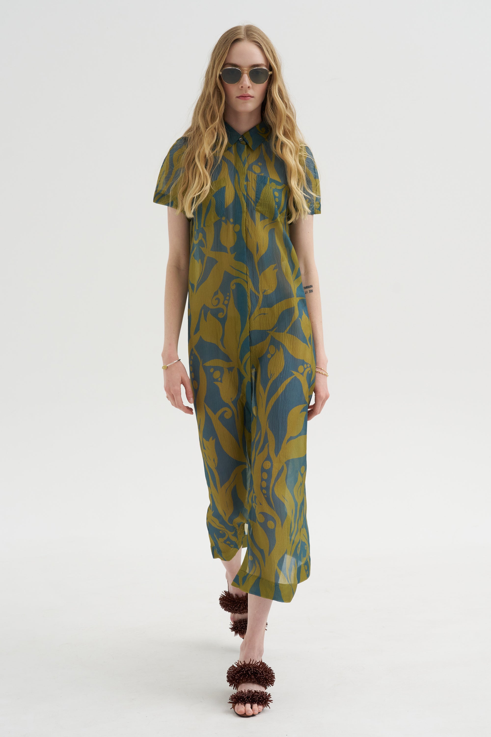Printed Dress, Blue