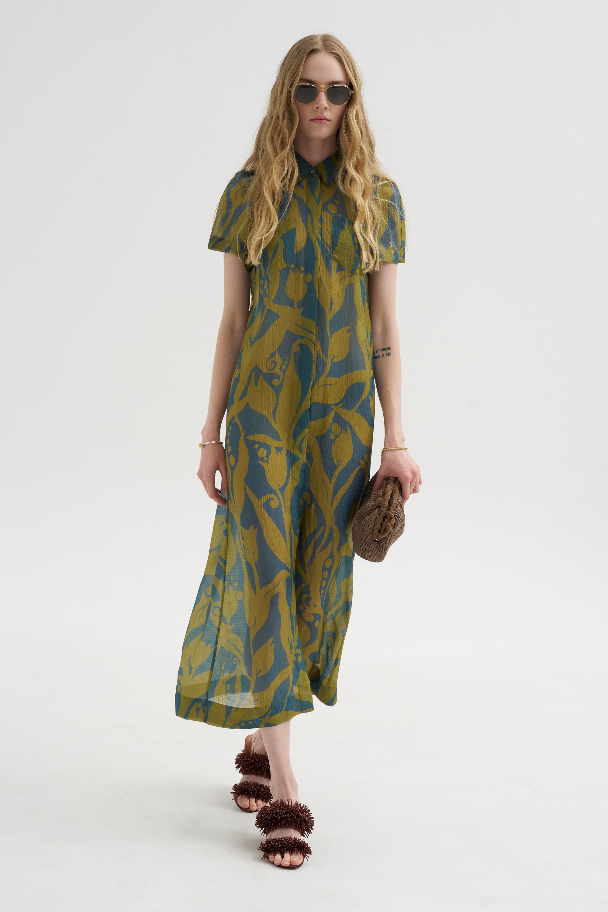 Printed Dress, Blue