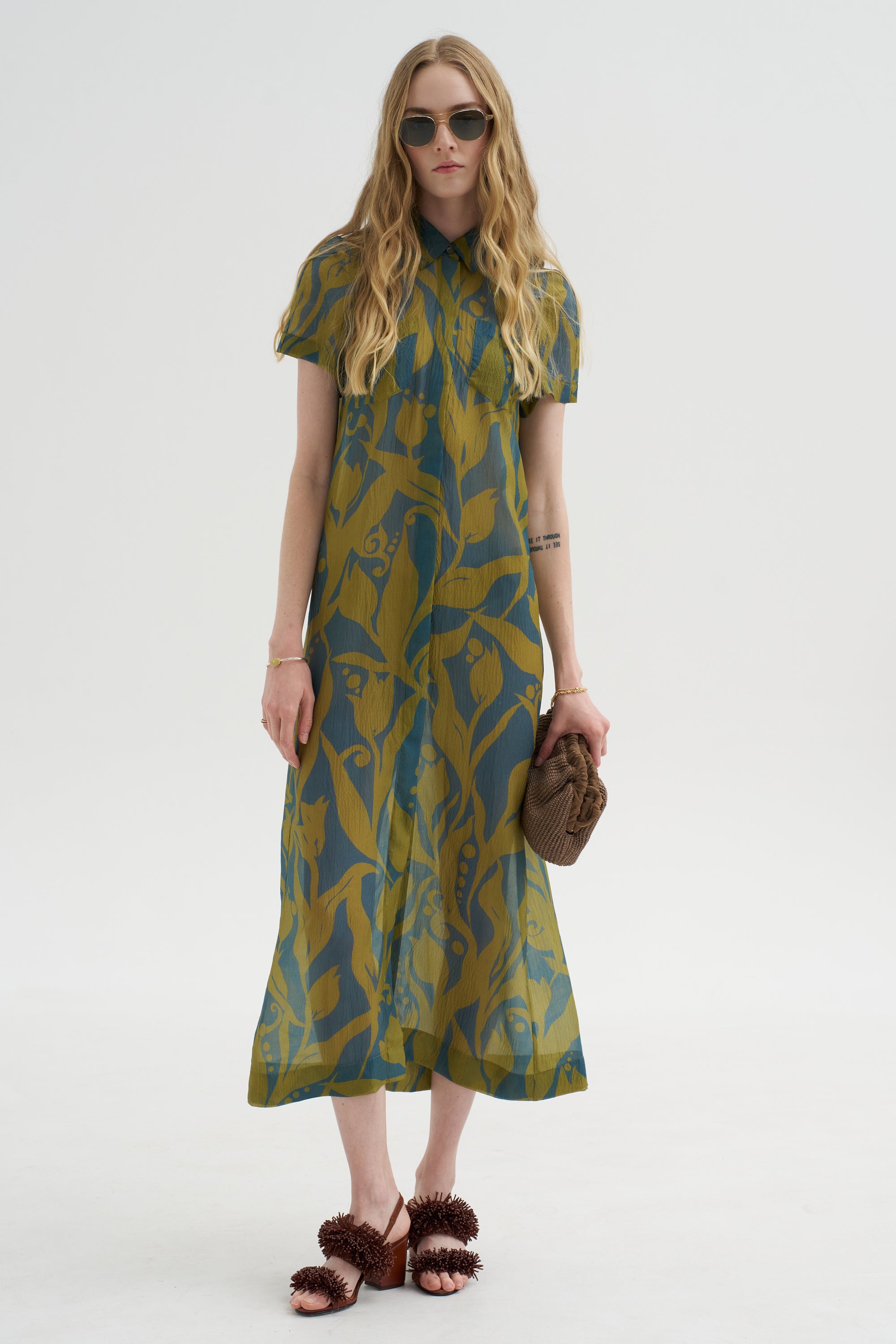 Printed Dress, Blue