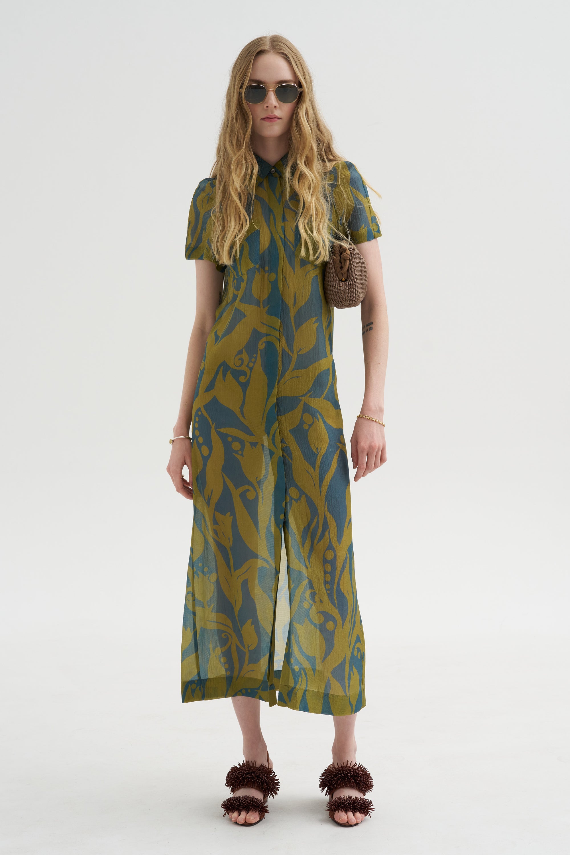 Printed Dress, Blue