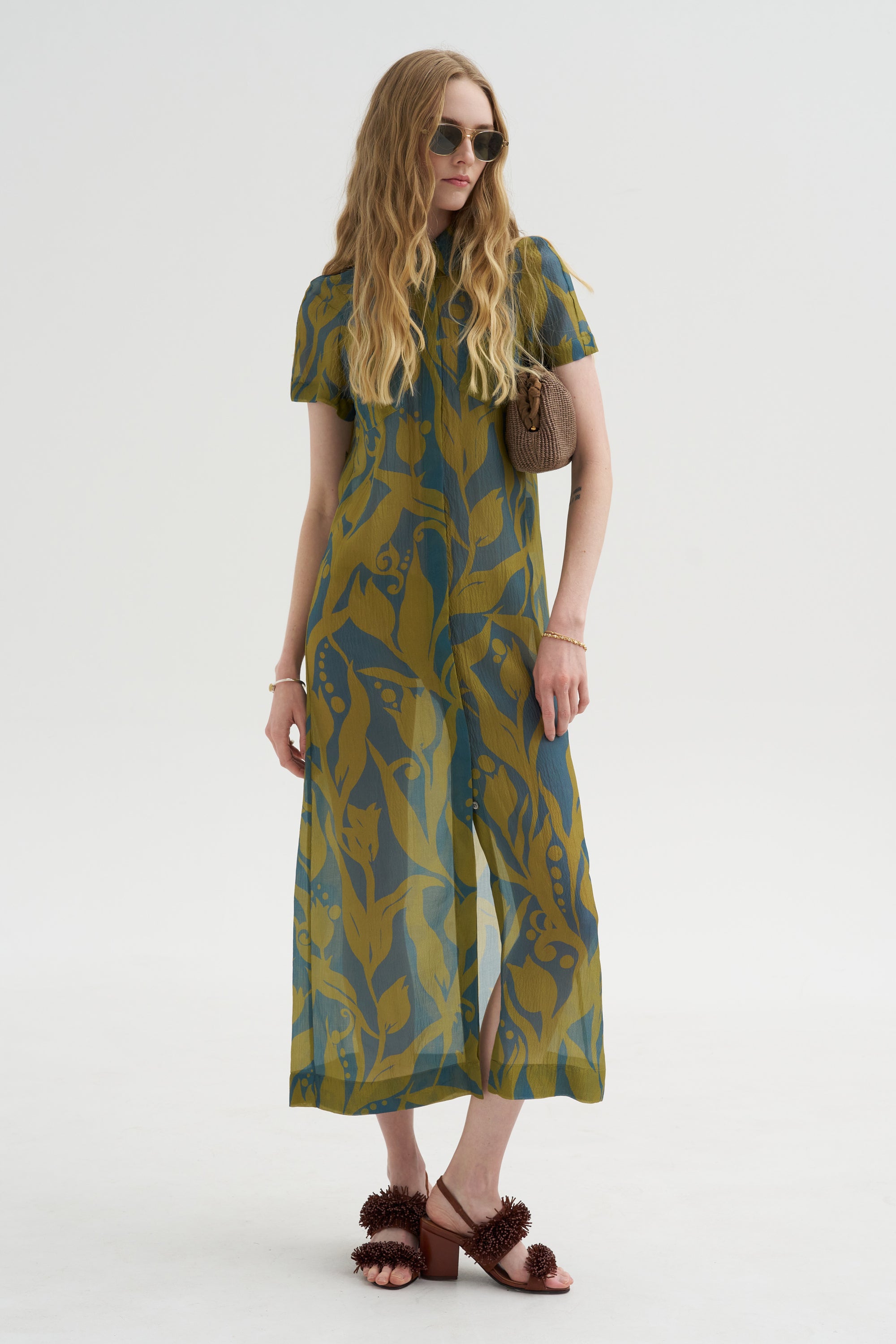 Printed Dress, Blue