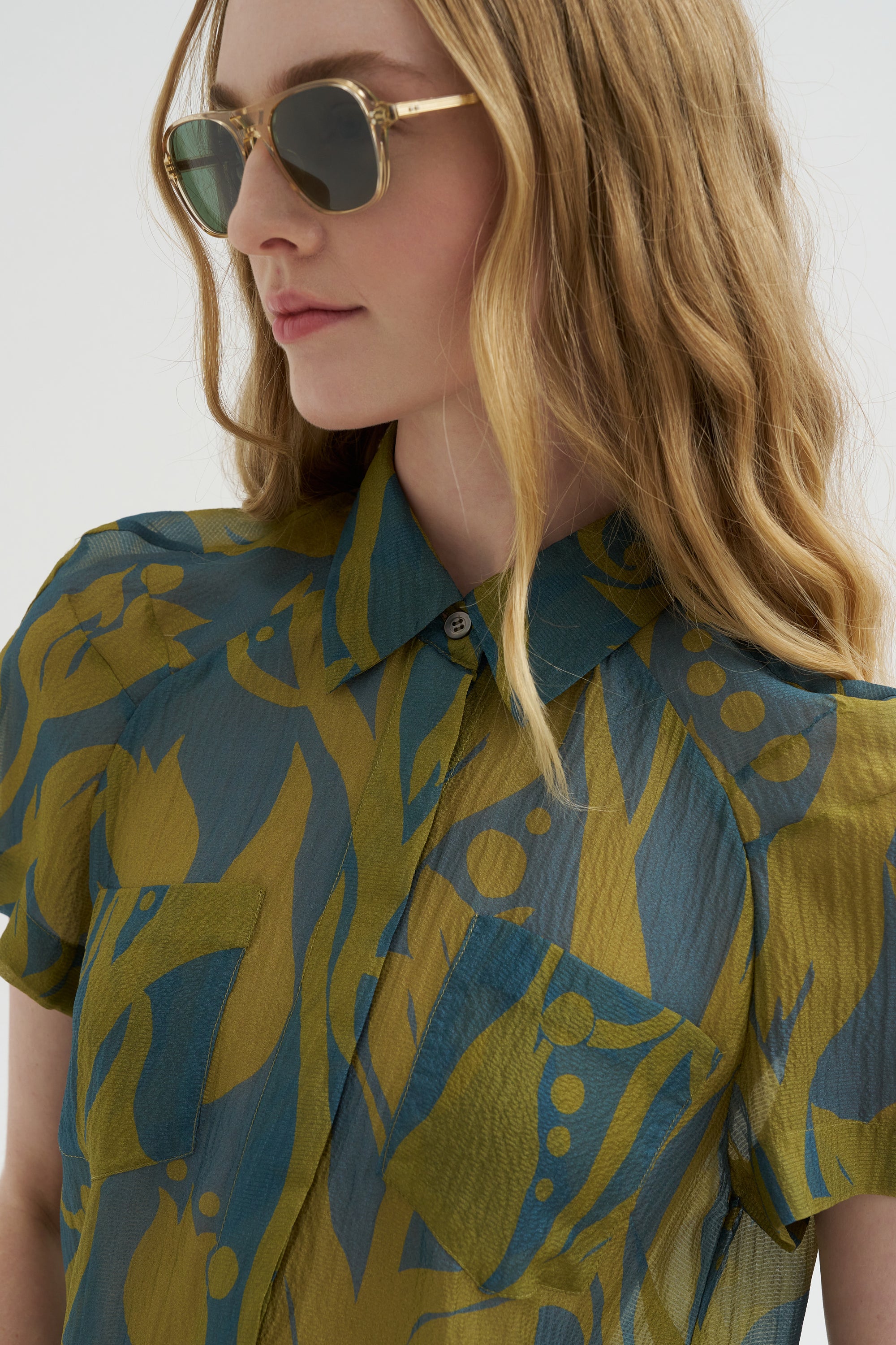 Printed Dress, Blue