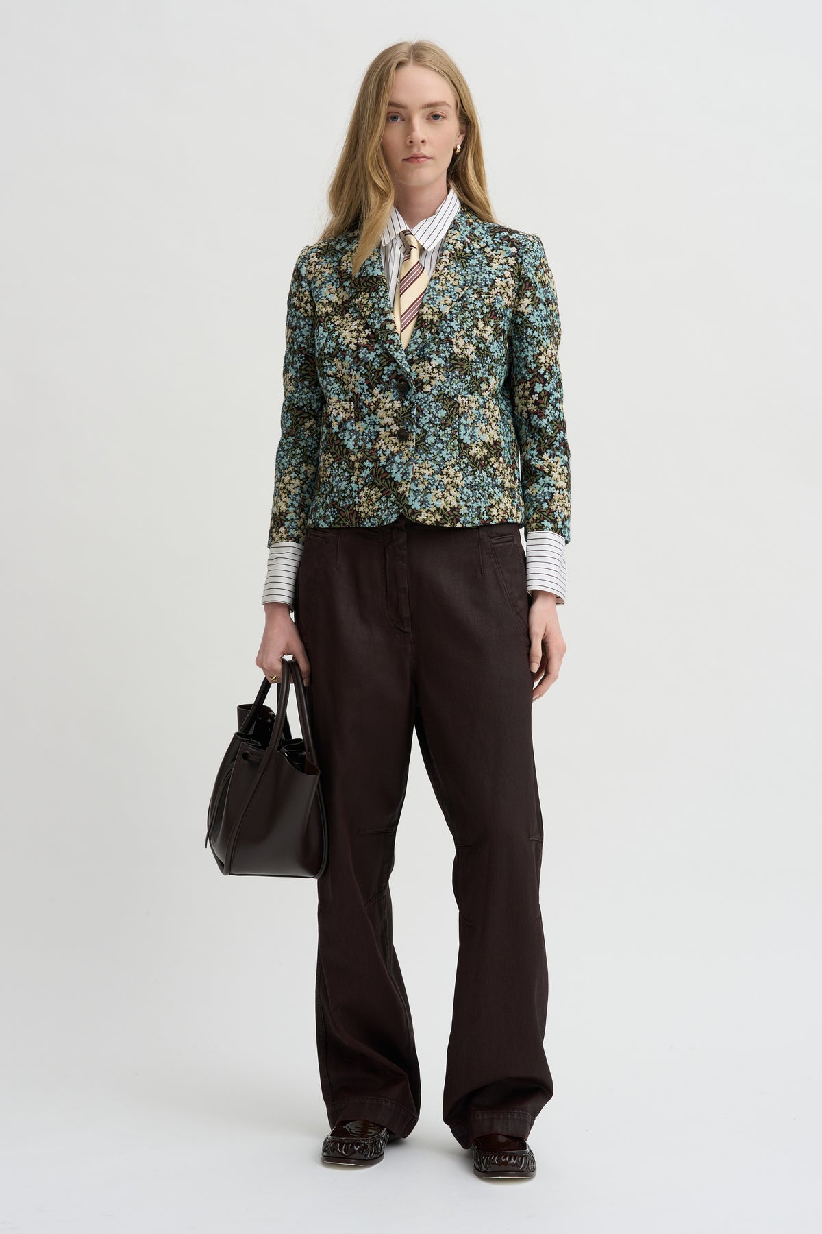 Tailored Jacquard Blazer, Sky