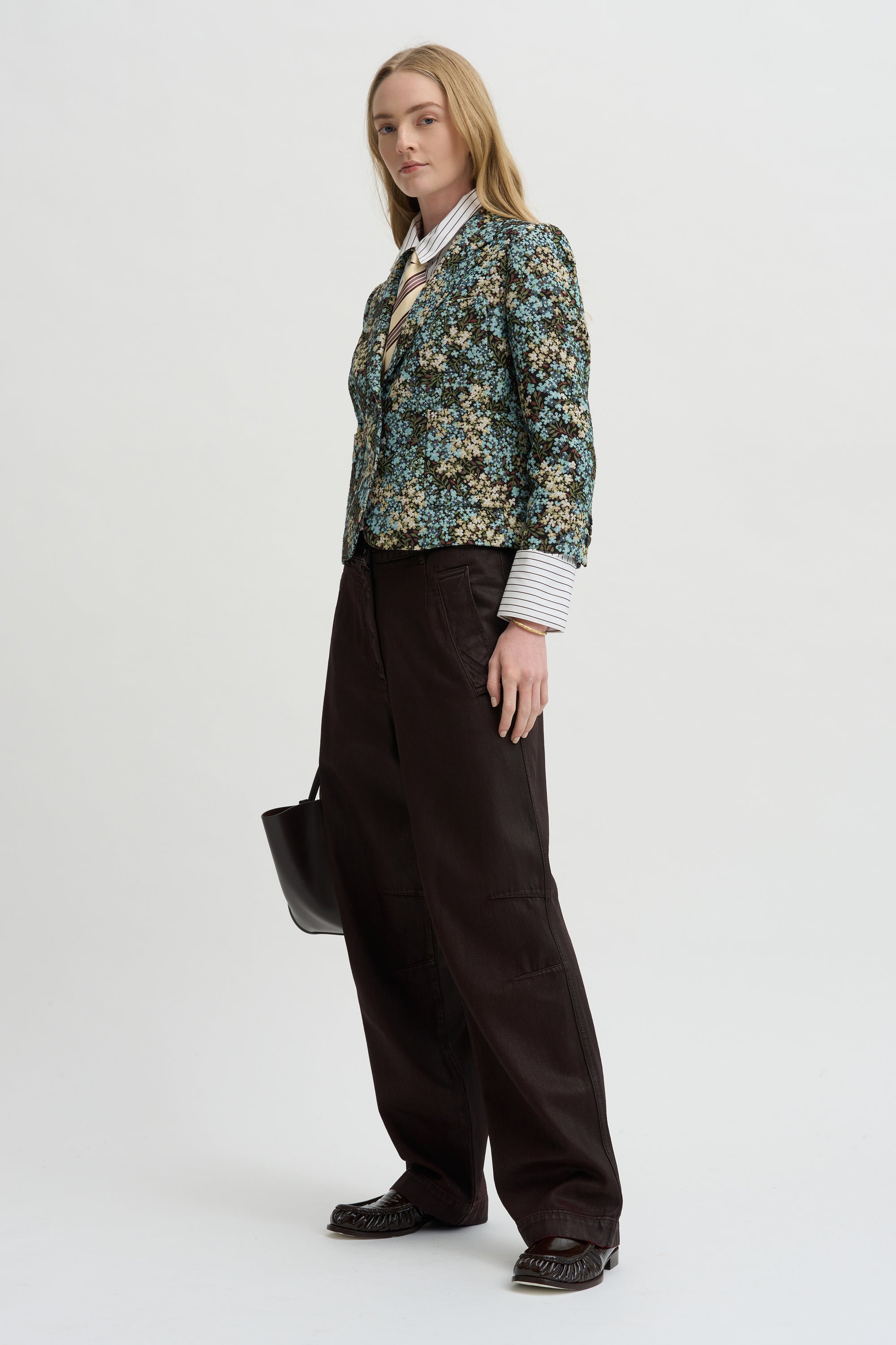 Tailored Jacquard Blazer, Sky