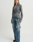 Gathered Waist Wrap Top, Petrol