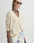 Bias Cut Fitted Shirt, Stone