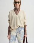 Bias Cut Fitted Shirt, Stone