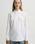 Embellished Cuff Shirt, White
