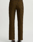Cloqué Jacquard Pants, Khaki