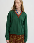 Layered V-Neck Sweatshirt