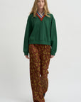 Layered V-Neck Sweatshirt