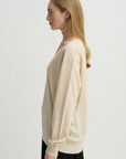 V-Neck Sweater, Ecru