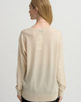 V-Neck Sweater, Ecru