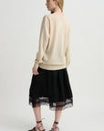 V-Neck Sweater, Ecru