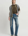 Short Sleeve Raglan Sweater, Forest