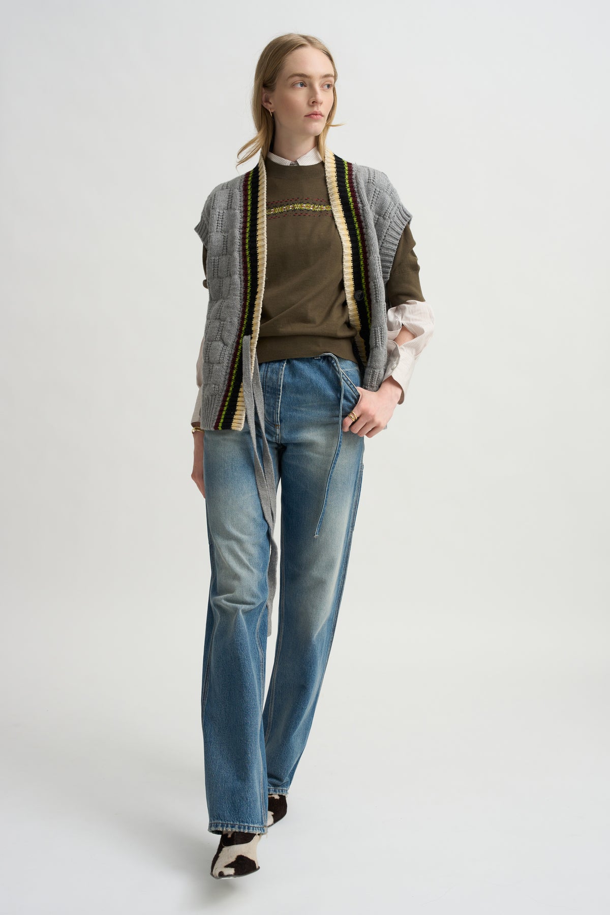 Short Sleeve Raglan Sweater, Forest