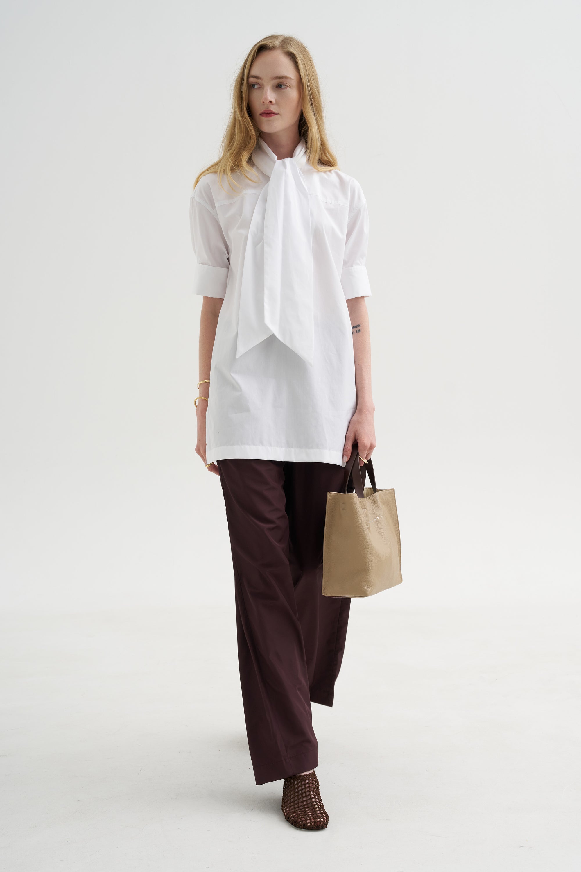 Scarf Top, White
