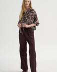 Printed Top, Brown