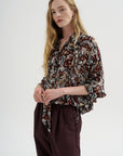 Printed Top, Brown