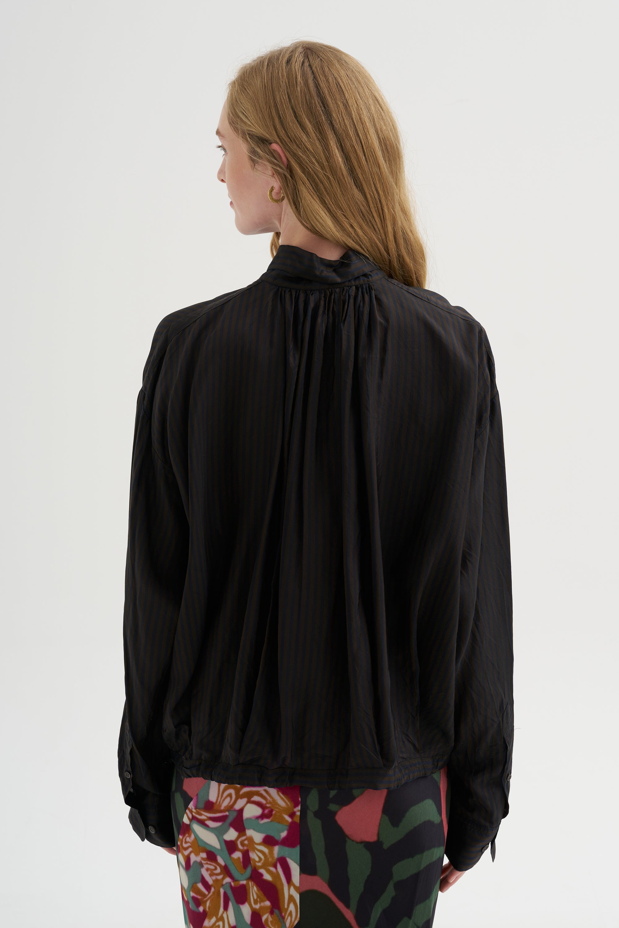 Stripe Top, Dark Brown