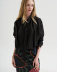 Stripe Top, Dark Brown