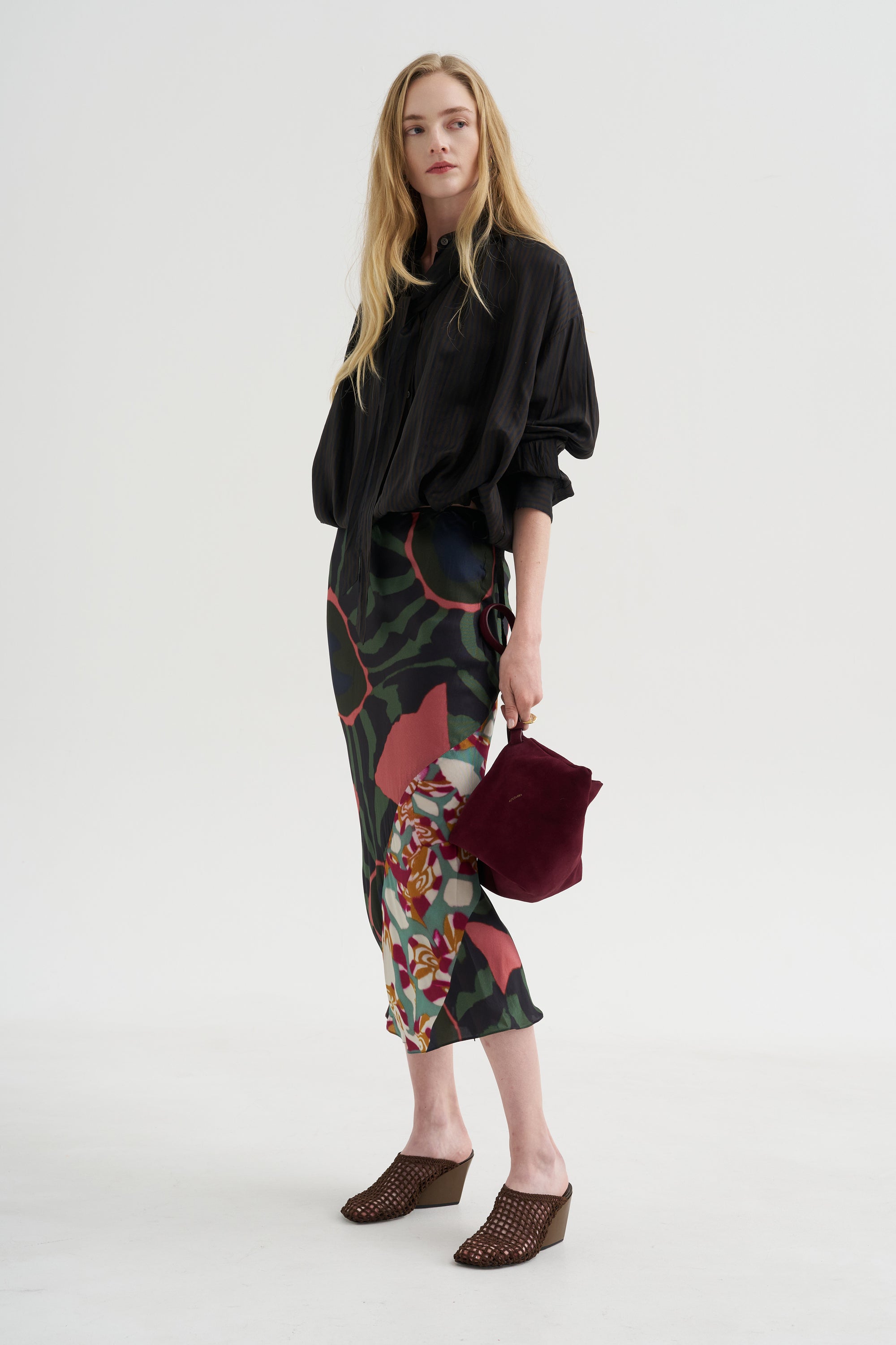 Stripe Top, Dark Brown