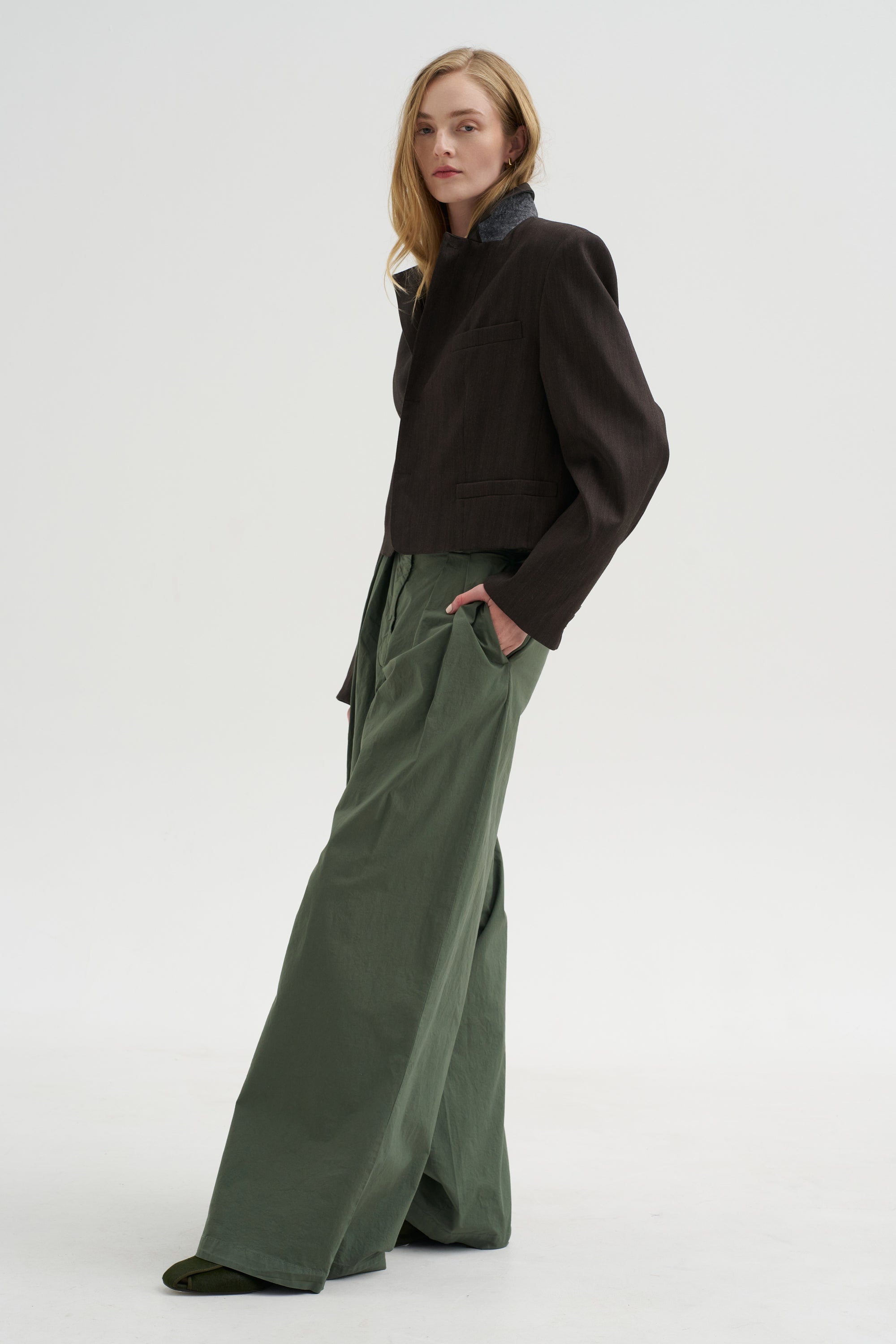 Pleated Pant, Sage