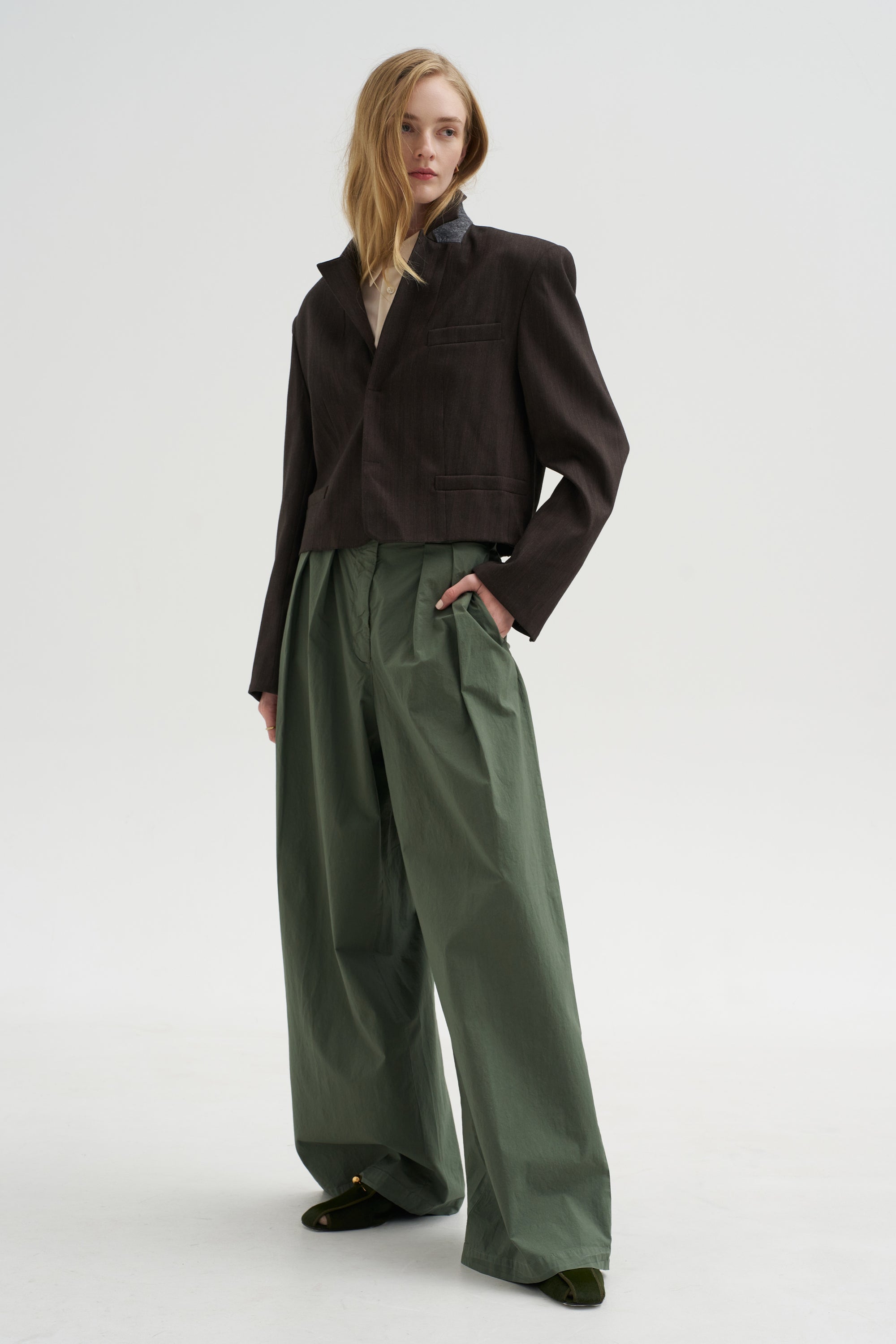 Pleated Pant, Sage