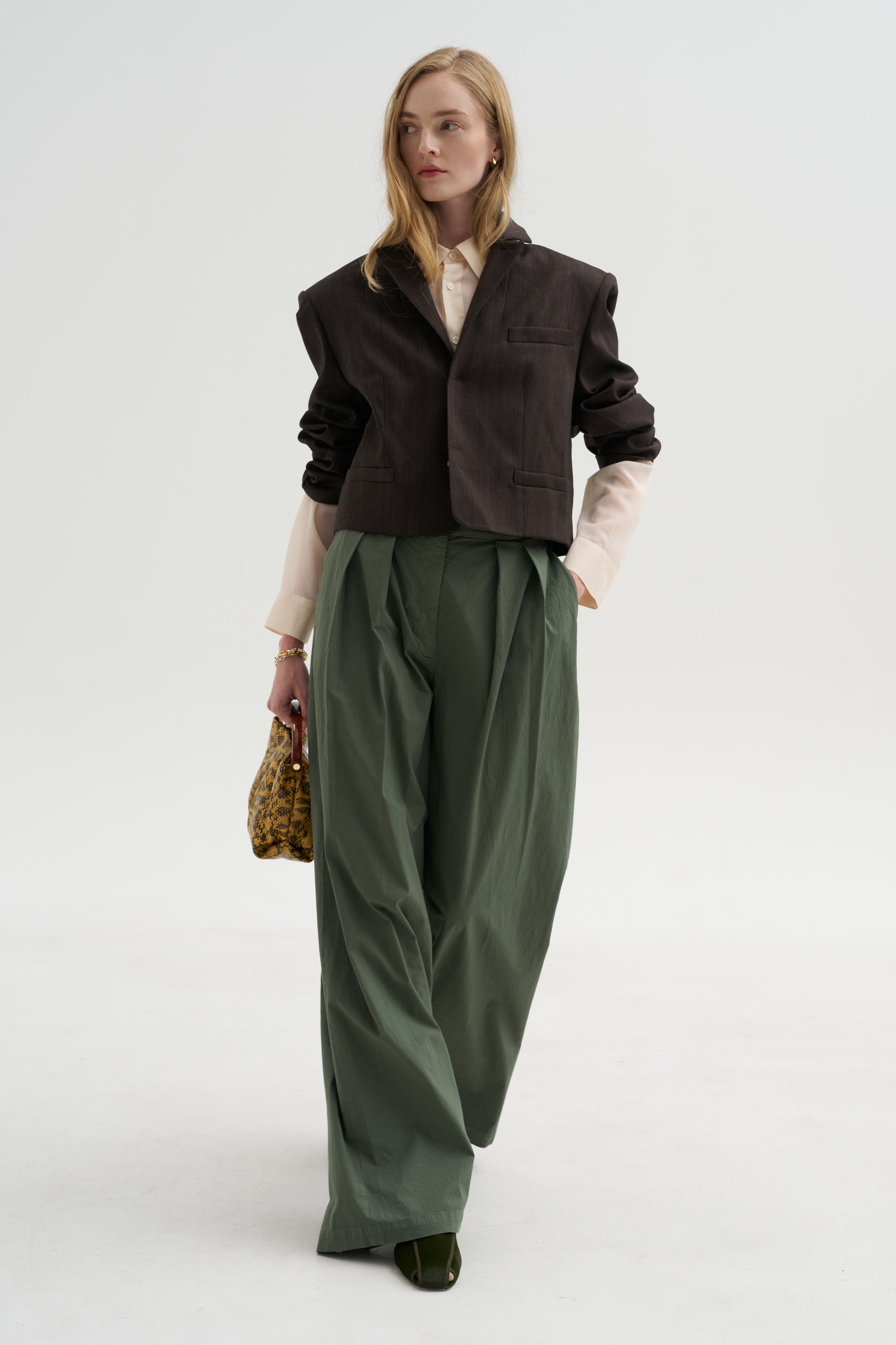 Pleated Pant, Sage