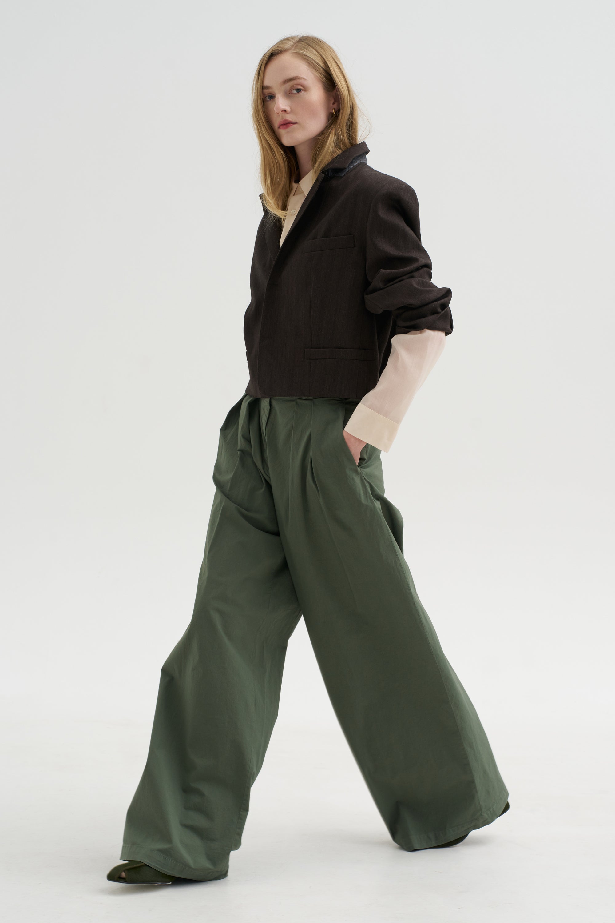Pleated Pant, Sage