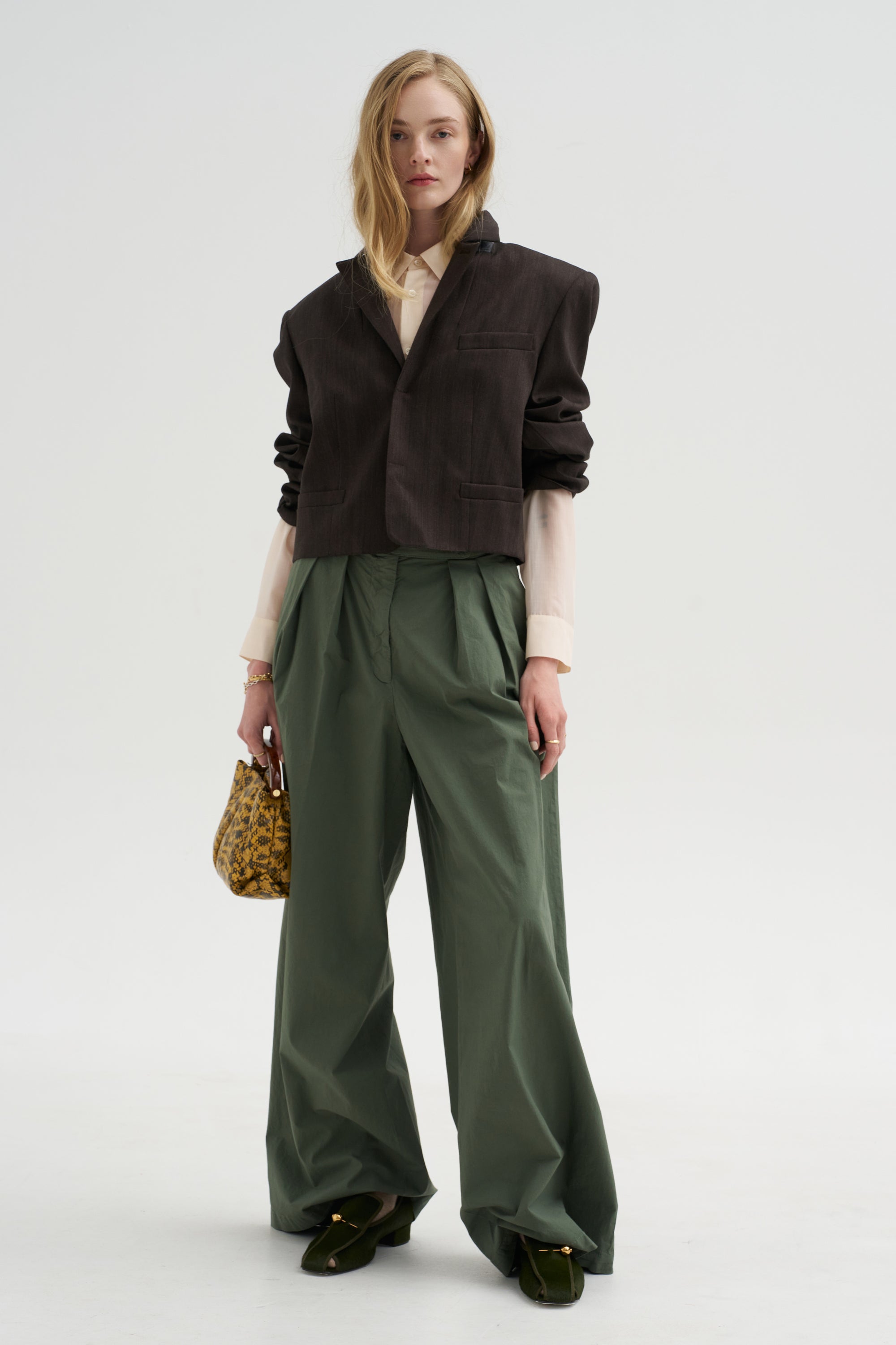 Pleated Pant, Sage